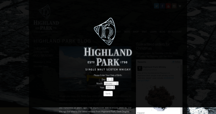 Blog page of #3 Top Single Malt Scotch Brand: Highland Park 21 YO