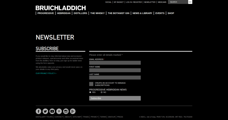 News page of #10 Leading Single Malt Scotch Label: Bruichladdich 15